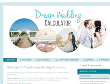 Tablet Screenshot of dreamweddingcalculator.com